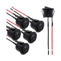 6 Peças Mini Interruptor Gangorra Pré-cablado Liga/Desliga 6A 250V 10A 125V AC DC Interruptores