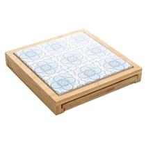 6 Peças para Queijo Tábua com Gaveta Mosaico 23cm x 23cm x 6 Peças para Queijo Tábua com Gaveta Mosaico 23cm x 23cm x