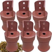 6 Pés Para Guarda Roupa 9cm Reforçado Mogno 6 Pés Para Guarda Roupa 9cm Reforçado Mogno