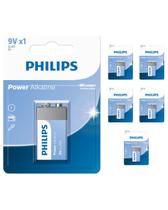 6 Pilha Bateria 9 Volts Alcalina Philips 6LR61 6 Pilha Bateria 9 Volts Alcalina Philips 6LR61
