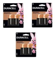 6 Pilhas Média C Duracell LR14 Alcalina 6 Pilhas Média C Duracell LR14 Alcalina