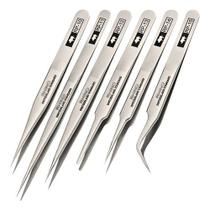 6 Pinça Ferramenta Relojoeiro Joalheiro Aço Inox Ourives