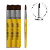 6 Pincel Tigre 266-22 Redondo Pelo de Pônei 6 Pincel Tigre 266-22 Redondo Pelo de Pônei