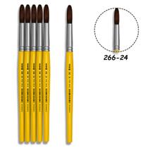 6 Pincel Tigre 266-24 Redondo Pelo de Pônei 6 Pincel Tigre 266-24 Redondo Pelo de Pônei