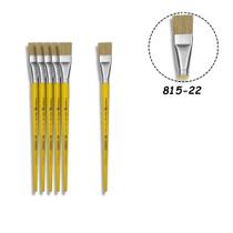 6 Pincel Tigre 815-22 Chato Cerda Natural 6 Pincel Tigre 815-22 Chato Cerda Natural
