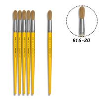 6 Pincel Tigre 816-20 Redondo Pituá