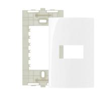 6 Placas Brancas Com Suporte 4x2 1 Polo Margirius Sleek 6 Placas Brancas Com Suporte 4x2 1 Polo Margirius Sleek