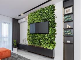 6 Placas de Folhagens Artificiais Permanentes Premium Decoração de Parede Painel Verde 3D Realista