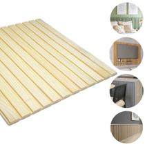 6 Placas Painel Ripado Pinus 50x50cm Módulos para Revestimento e Decoração 6 Placas Painel Ripado Pinus 50x50cm Módulos para Revestimento e Decoração