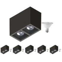 6 Plafon Sobrepr Recuo PAR30 + 2 Lâmpada LED 10W 6500K E27 6 Plafon Sobrepr Recuo PAR30 + 2 Lâmpada LED 10W 6500K E27