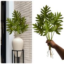 6 Plantas Artificiais Decorativas Folhas Realistas em Silicone para Decoração de Sala, Comércio ou Área Gourmet - DE1725 6 Plantas Artificiais Decorativas Folhas Realistas em Silicone para Decoração de Sala, Comércio ou Área Gourmet - DE1725