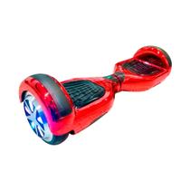 6 Polegadas Hoverboard Skate Electrico Bluetooth Scooter Vermelho Cromado