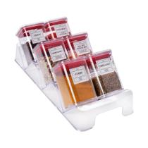 6 Porta Condimentos Temperos Herméticos Vermelho Preto Plasútil Oregano Sal Pimenta