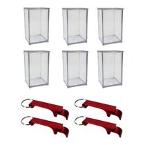 6 Porta Lápis Transparente E 10 Abridores Garrafa Chaveiro 6 Porta Lápis Transparente E 10 Abridores Garrafa Chaveiro