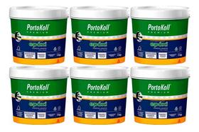 6 Portokoll Rejunte Epóxi Porcelanato 1kg Preto Intenso
