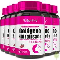 6 Potes Colágeno Hidrolisado Supreme + Vitaminas 90Cps