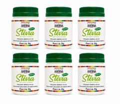 6 Potes de Adoçante Stévia 20g Color Andina Foods Natural vegano