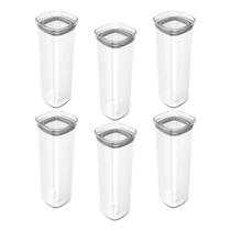 6 Potes Hermético Organizador Porta Condimento Block 2L