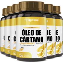 6 Potes Óleo De Cártamo + Vit E 1000mg 120 Cápsulas Fitoprime