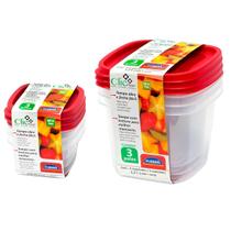 6 Potes plástico 200ml 1200ml mantimentos Vasilha marmita tapoer tupperware tapuer verde plasútil