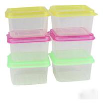 6 Potinhos 60ml Marmitinha Introdução Alimentar Coloridos