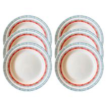 6 Prato Fundo em Melamina 25cm Decorado p/ Sopas e Saladas - Fx 6 Prato Fundo em Melamina 25cm Decorado p/ Sopas e Saladas - Fx