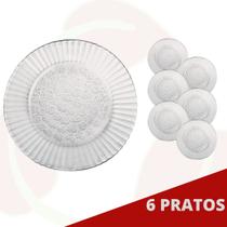 6 Prato Primavera Redondo Raso 23CM Duralex Refeição Comida