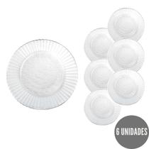 6 Prato Redondos Primavera Raso 23cm Refeição Duralex Jantar