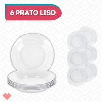 6 Pratos Astral 22cm Transparente Resistente Ideal P/ Jantar 6 Pratos Astral 22cm Transparente Resistente Ideal P/ Jantar
