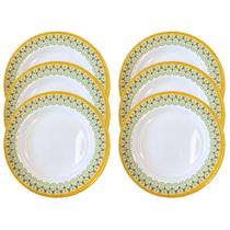 6 Pratos De Melamina Decorado 25cm Restaurantes Bar Buffet