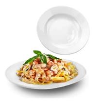 6 Pratos Fundo Branco Melamina Buffet Restaurantes 20cm