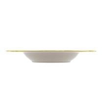 6 Pratos Fundos Wolff Maldivas de Porcelana Fio de Ouro 23cm 6 Pratos Fundos Wolff Maldivas de Porcelana Fio de Ouro 23cm