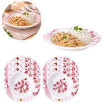 6 Pratos Melamina 20,5 cm Mesa Posta Branco Floral 6 Pratos Melamina 20,5 cm Mesa Posta Branco Floral