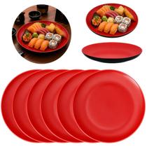 6 Pratos Oriental 20cm Melamina Resistente Gourmet 6 Pratos Oriental 20cm Melamina Resistente Gourmet