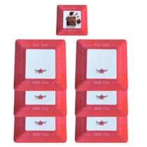 6 Pratos Quadrado Raso em Melamina Estampa Natalina 26,5cm 6 Pratos Quadrado Raso em Melamina Estampa Natalina 26,5cm