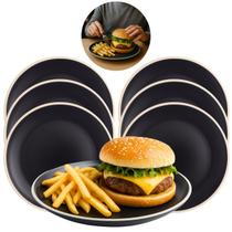 6 Pratos Raso De Melamina P/ Buffet Restaurantes 26cm Luxo