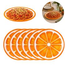 6 Pratos Raso Melamina Estampa Frutas 25,5cm Elegante Laranja 6 Pratos Raso Melamina Estampa Frutas 25,5cm Elegante Laranja