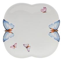 6 Pratos Rasos Wolff Borboletas De Porcelana Branco 6 Pratos Rasos Wolff Borboletas De Porcelana Branco