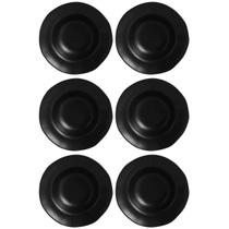 6 Pratos Sobremesa Orgânicos Preto Matte 250ml Porto Brasil