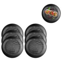6 Pratos Travessas Melamina Sushi 20cm Restaurante Oriental 6 Pratos Travessas Melamina Sushi 20cm Restaurante Oriental