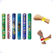 6 Pulseira Temática Pokémon Pikachu E Sua Turma Premium