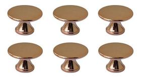 6 Puxador De Gaveta E Armário Rose Gold Excelente Acabamento