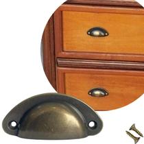 6 Puxador de Gaveta e Armários Modelo Concha Colonial Retro