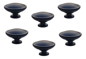 6 Puxador Redondo Em Metal Para Móveis, Porta, Gaveta 34mm