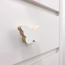 6 Puxadores Borboleta Infantil Gaveta Armário Móveis Quarto