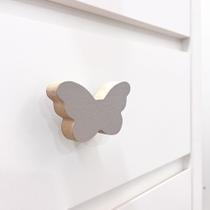 6 Puxadores Borboleta Infantil Gaveta Armário Móveis Quarto