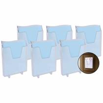 6 Quadro De Avisos Expositor Revistas Tamanho A4 Rígido Dello