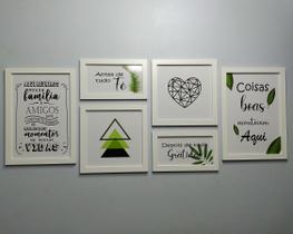 6 Quadros Decorativos Coisas boas acontecem aqui Sala Quarto