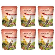 Kit Com 6 Extra Gold Calopsita Frutas - Reino das Aves