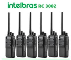 6 Rádios Comunicadores Intelbras Rc3002 UHF Longo Alcance Até 20km